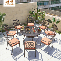 Meuble de Table pour Barbecue de jardin, en aluminium moulé, 40 pièces, ensemble de Grill d'extérieur, pour faire du feu