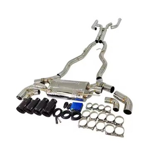 Sistema di Scarico Sportivo Catback in Acciaio Inox Lucidato a Specchio 1,5mm di Spessore per BMW M550 M550i G30 <span class=keywords><strong>N63</strong></span> 4.4T con Downpipe e Tubo a X - Product Image 4