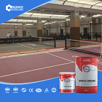 Peinture pour sols de terrain de pickleball 100% acrylique, revêtement pour terrains sportifs en béton et asphalte, résistant aux UV, antidérapant