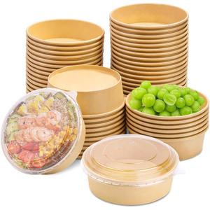 Assiettes jetables biodégradables en bagasse, bols à soupe ronds, contenants alimentaires, assiettes, bols, tasses - Product Image 1
