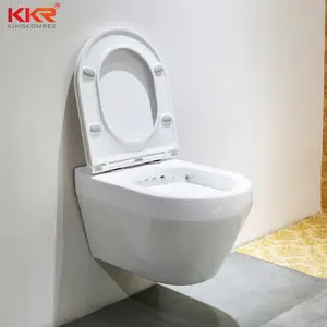Hôtel chinois WC utilisation durabilité facilité de nettoyage double chasse forte montage mural toilettes en céramique Surfaces antibactériennes toilettes