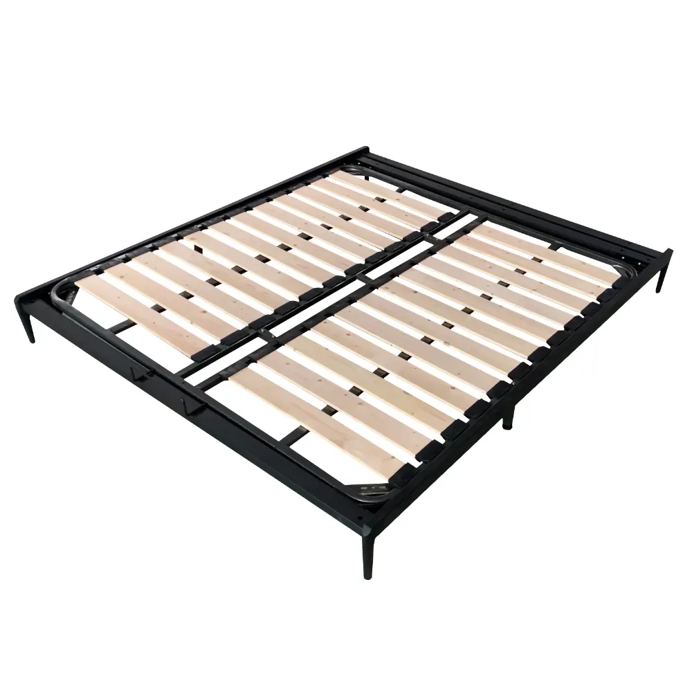 Venta al por mayor de listón de metal doble plegable de madera Marco de cama de estilo occidental con la cama en VT-14.013