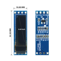 Módulo de Pantalla OLED Blanca de 0.69 Pulgadas GME9616-10 	 SSD1315 de Color Blanco 	 96*16  I2C 	 Interfaz de 4 Pines Personalizable de Fábrica