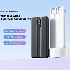 พาวเวอร์แบงค์แบบพกพาขนาด 10000 มิลลิแอมป์ ปรับแต่งได้ พร้อมหน้าจอ LED แสดงผลแบบดิจิตอลสี่สาย รองรับการชาร์จเร็วแบบสองทิศทาง PD20W รุ่นใหม่ สถานีพลังงานแบบพกพา - Product Image 2