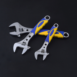 <span class=keywords><strong>Clé</strong></span> <span class=keywords><strong>à</strong></span> <span class=keywords><strong>molette</strong></span> réglable <span class=keywords><strong>à</strong></span> <span class=keywords><strong>grande</strong></span> mâchoire en acier allié chrome-vanadium avec logo personnalisable OEM et poignée caoutchoutée pour la réparation automobile DIY - Product Image 1