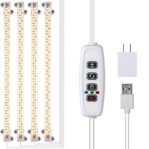 ไฟปลูกต้นไม้ LED, ใช้พลังงานจาก USB, ตั้งเวลาได้และปรับความสว่างได้, แสงแดดแบบเต็มสเปกตรัม, แถบไฟสำหรับชั้นวางต้นไม้ - Product Image 6