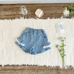 <span class=keywords><strong>Pantaloncini</strong></span> in denim con volant in pizzo per <span class=keywords><strong>bambina</strong></span>, collezione estiva 2026, all'ingrosso - Product Image 2