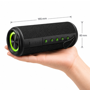ลำโพงไร้สายพกพาพร้อมไฟ RGB สีสันสดใส เสียงเบสหนักแน่น มาตรฐานกันน้ำ IP55 เหมาะสำหรับงานปาร์ตี้กลางแจ้งและการตั้งแคมป์ - Product Image 5