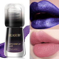 Rouge à lèvres liquide mat longue tenue et hydratant HUASURV, imperméable, avec couleur de base et formule peel-off