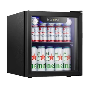 Réfrigérateur à boissons portable 12 bouteilles 48 canettes Porte en acier inoxydable pour boissons Bière Vin - <span class=keywords><strong>Petit</strong></span> distributeur de boissons pour la maison le bureau - Product Image 1