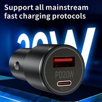 Haute qualité D-5 PD 20W port unique chargeur de voiture de charge rapide sortie 5A personnalisé gravé au Laser TYPE-C OVP écouteurs intelligents caméras