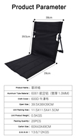 Chaise pliante de camping en alliage d'aluminium à vendre, chaise de plage, chaise de jardin avec coussin