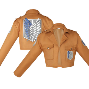 Disfraz de <span class=keywords><strong>Cosplay</strong></span> de Anime Ataque a los Titanes Shingeki No Kyojin, Abrigo de Poliéster, Disfraces de Halloween y Navidad - Product Image 1