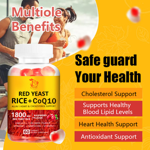 Factory Wholesale Coq10 <b>Red</b> Rice Yeast Extract with Dietary Fiber <b>Red</b> Yeast Rice Supports Healthy Blood Lipid Levels Capsules - Product Image 5