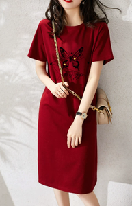 Nuovi <span class=keywords><strong>abiti</strong></span> <span class=keywords><strong>estivi</strong></span> da donna Design Casual magliette coreane abito lungo - Product Image 6