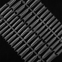 Faux ongles longs forme cercueil, courbe C profonde, demi-couverture, Nadeco, fabricant, PMMA, ultra fins, pour extension d'ongles en gel