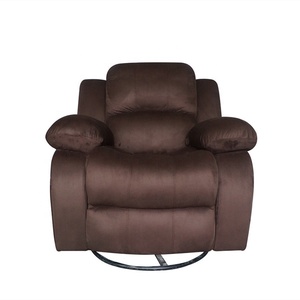 Meilleure vente home cinéma moderne Fauteuil à bascule inclinable en tissu suédé - Product Image 1