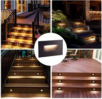 3w Trimless Extérieur Carré Escalier Mur Encastré Led Step Light Éclairage Intérieur Imperméable pour Escalier