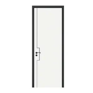 Hotsale Eco-friendly Interior Polymer Wooden Waterproof mental frame interior customized front entry Pvc Wpc doors