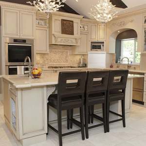 Gabinetes de Cocina Estilo Americano Shaker de Madera Maciza con Encimera de Cuarzo Blanco - Product Image 3