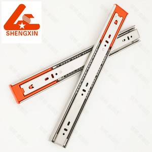 40-45mm đồ nội thất phần cứng 3 nếp gấp thép cán nguội bóng mềm đóng đệm Tủ Ngăn Kéo Kính thiên văn kênh Runner đường sắt trượt - Product Image 1