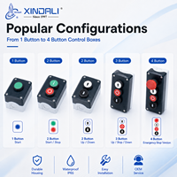 XINDALI XDL44 22mm Stasiun Kontrol Tombol Tekan 1-4 Lubang Kotak Saklar Start Stop Emergency Stop untuk Kontrol Mesin Industri