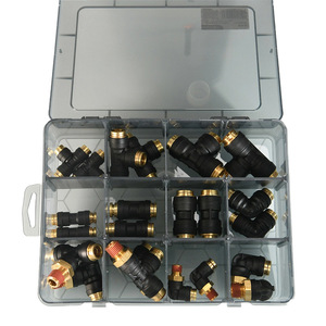 <b>Quick</b> Coupler Plastic And Brass Pneumatic Fittings Kit For Air Hose <b>Connectors</b> - Product Image 1