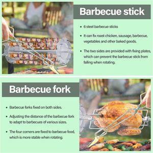 Barbecue Rotatif Automatique en Acier Inoxydable de Haute Qualité, Style Moderne, pour Porc, Mouton, Viande, Kebab et Barbecue au Charbon de Bois - Product Image 3