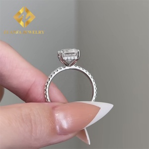 แหวนแต่งงานสุดหรูแบบซ่อนประดับเพชร CVD สำหรับผู้หญิงเครื่องประดับเพชรสำหรับเจ้าสาวแบบซ่อนหรูหรา3Ct 18K - Product Image 6