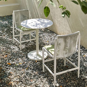 Ensemble de mobilier de <span class=keywords><strong>jardin</strong></span> haut de gamme sur mesure pour hôtel, style champêtre, table et chaises de cour, résistant à l'eau et aux rayons UV, fabrication en usine - Product Image 6