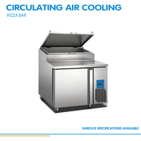 Mesa Refrigerada Comercial X-MING para Preparación de Ensaladas, Refrigerador para Preparación de Sándwiches con Tabla de Cortar y Bandejas