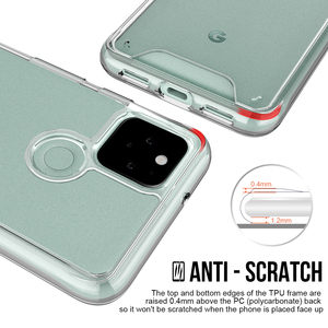 Funda Transparente para Teléfono Celular, Resistente a Impactos, de TPU y PC, Doble Material, para <span class=keywords><strong>Google</strong></span> Pixel 3 XL, Pixel 5, Pixel 4a, Pixel 6 <span class=keywords><strong>Pro</strong></span> - Product Image 5