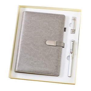 Birthday Gift Set for Men Custom logo A5 Personalised Leather <strong>Notebook</strong> <strong>Diary</strong> With Pen and Box and Usb Gift Set - Product Image 5