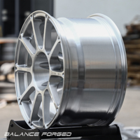 Jantes forgées multibranches argentées brossées sur mesure 5x100/5x112/5x114.3/5x120 de 17, 18, 19, 20, 21 pouces pour Honda, Toyota, VW, BMW, Ford Focus