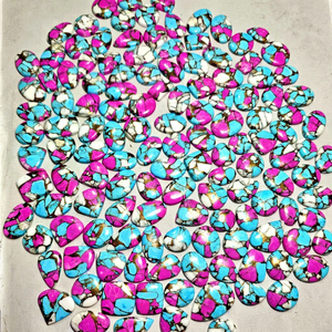 Venta al por Mayor de Cabujones de Algodón de Azúcar Natural Turquesa, Piedras Sueltas de Gemas Coloridas en Formas Variadas para la Fabricación de Joyas - Product Image 5