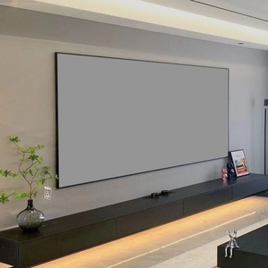 <span class=keywords><strong>Écran</strong></span> de <span class=keywords><strong>projection</strong></span> mural motorisé ALR UST haute définition anti-lumière à cadre ultra-fin pour home cinéma - Product Image 1