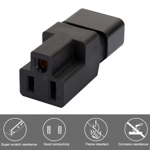 10A IEC 320 C14 Male to NEMA 5-15R <strong>US</strong> Female <strong>Plug</strong> <strong>Adapter</strong> - Product Image 5
