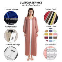 Robe en satin de soie multicolores pour femmes, robe personnalisée Abaya, robe musulmane pour femmes, Abaya élégante de Dubaï, Abaya de luxe pour femmes arabes