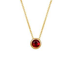 Collana in Acciaio Inossidabile con Pietra, Brillante Diamante, Piccola Pietra di Nascita Singola, Citrino, Ametista - Product Image 5
