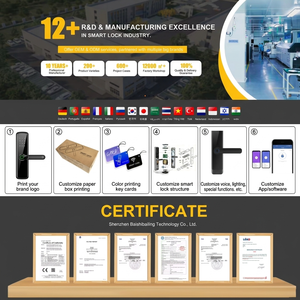 Serrure <span class=keywords><strong>de</strong></span> porte d'hôtel intelligente à clé mécanique <span class=keywords><strong>de</strong></span> haute qualité, 13,56 MHz RFID, avec système TTlock et logiciel TThotel - Product Image 6