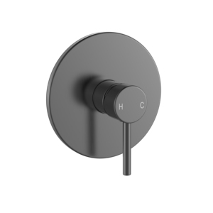 Robinet <span class=keywords><strong>de</strong></span> douche mural pour <span class=keywords><strong>baignoire</strong></span> Robinet mitigeur mitigeur encastré en laiton moderne en céramique noire ronde - Product Image 3