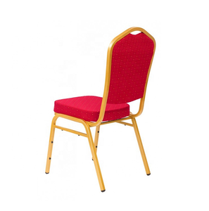 Wholesales Price Modern Wedding Fabric Metal Iron Stackable Red Hotel <b>Dining</b> Banquet <b>Chairs</b> - Product Image 4