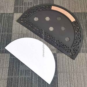 Semi Circle Half Round Moon Interchangeable Dye Sublimation Blank Welcome Door <b>Mats</b> - Product Image 2