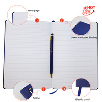 Carnet de notes professionnel en cuir PU avec logo personnalisé, différentes tailles, couverture rigide, avec stylo magnétique, carnet de notes professionnel de luxe A5
