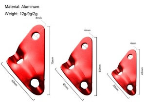 Tenditore per <span class=keywords><strong>tenda</strong></span> a triangolo regolabile in alluminio 4mm 6mm 8mm fori per esterni in stile cordoncino Guyline 1L ponderato campeggio escursioni - Product Image 3