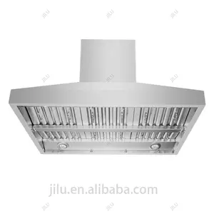 Commercial Kitchen 4-Speed BBQ Range Hoods With Twin Motors Stainless Steel ETL Approved Low Noise For Household Use