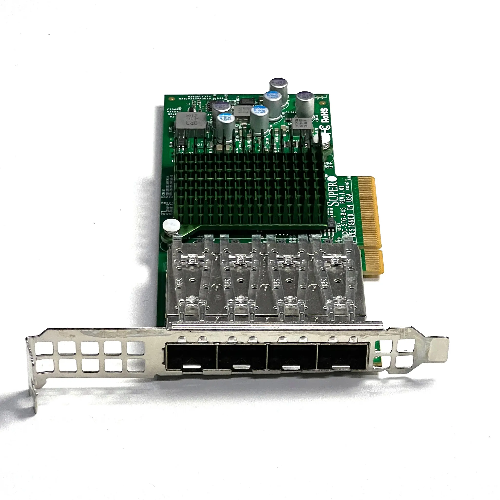 Supermicro AOC-STG-I4S 4-Port 10GbE SFP+ Ethernet Controller X710-DA4 10g PCI PCIe RJ45 Network Card for Server