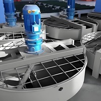 Industriële verticale mengmachine met motor 380V, capaciteit 3000kg/uur voor organische meststoffen, chemische poeders en korrelvormige voedingsmiddelen