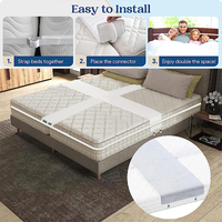 Kit de conversion de lit double en lit king size en mousse à mémoire de forme de haute qualité avec housse amovible et lavable pour usage hôtelier
