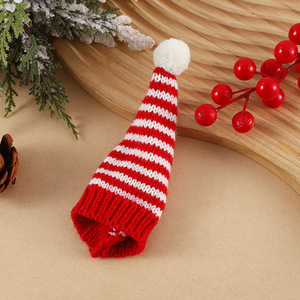Nouveau produit en stock : Porte-clés de fête en laine avec motif de poupée de Noël en tissu, vêtements de fantaisie de dessin animé, vente en gros - Product Image 2